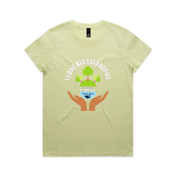 I LOVE #LessLandfill - AS Colour Womens Maple Tee Thumbnail
