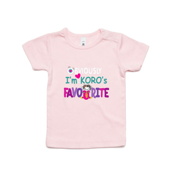 Koros Favourite Girl - AS Colour Organic Infant Wee Tee Thumbnail