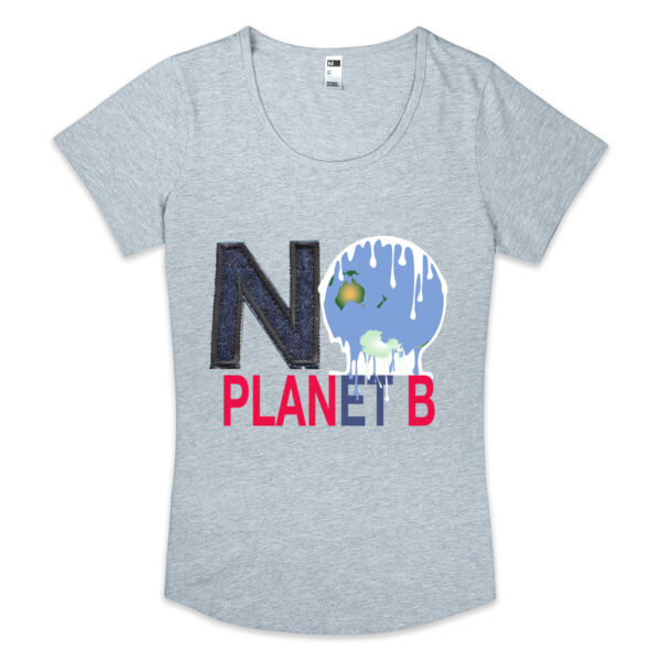 No Planet B-Denim - Thread Project Womens Jazz Scoop Neck Tee Thumbnail