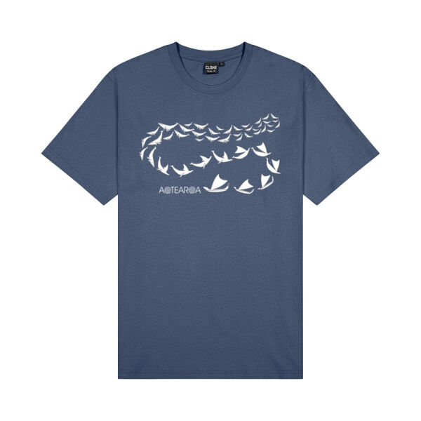 Whales to Waka Front  - Cloke Mens Outline Tee Thumbnail