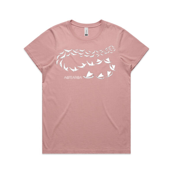 Whales to Waka Front  - AS Colour Womens Maple Faded Tee Thumbnail